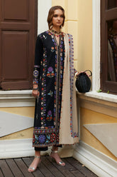 ZAHA - 3PC LAWN EMBROIDERED SHIRT WITH CHIFFON EMBROIDERED DUPATTA AND TROUSER - HZG1507